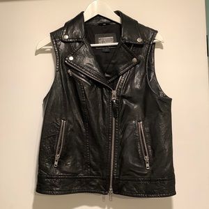 Mackage Black Leather Vest